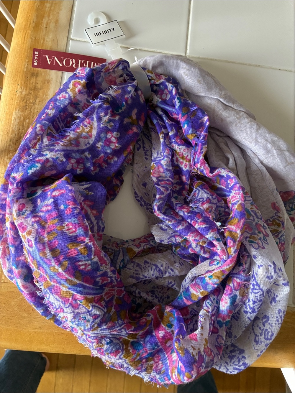 NWT NFINITY Floral Purple Scarf - NFINITY